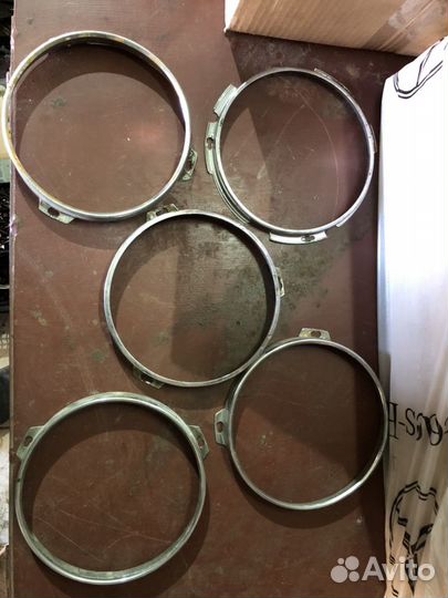 Газ-24, поворотники и ободки крепления фар. Хром