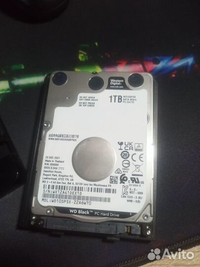 Жесткий диск WD Black 2.5 на 1 TB (7200 об/мин)