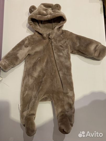 Комбинезоны плюшевые на новорожденного 50-56