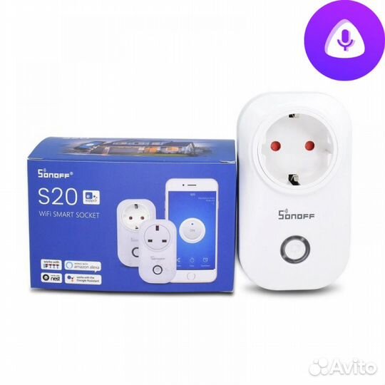 Умная розетка Wi Fi Sonoff S20
