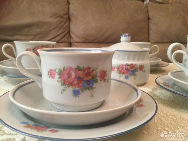 Сервиз чайный фарфор СССР новый