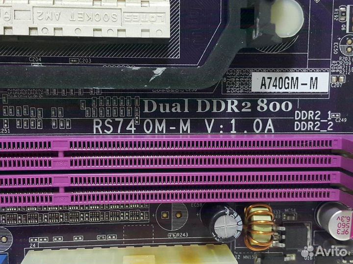 Плата AM2+ ECS A740GM-M (V1.0)(AMD 740G)(DDR2) б/у