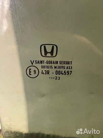 Стекло двери задней правой Honda HR-V 2 рест. 2023