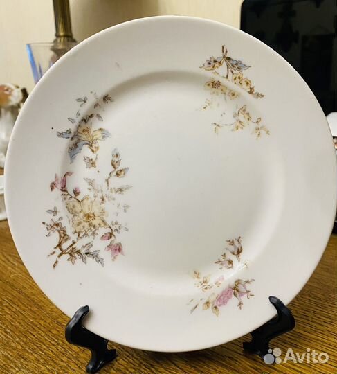 Пирожковая тарелка фарфор Кузнецов царизм