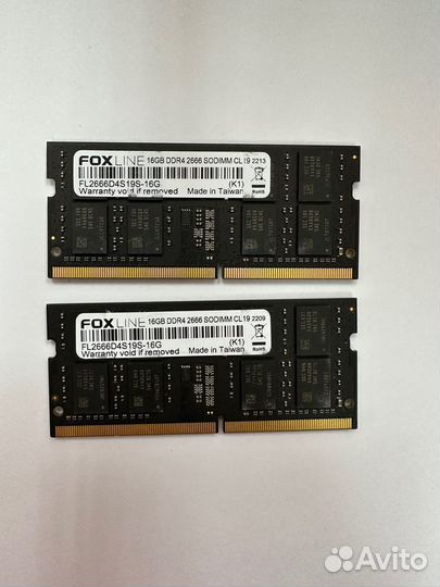 Оперативная память Б\У DDR4 16GB 2666 FoxLine