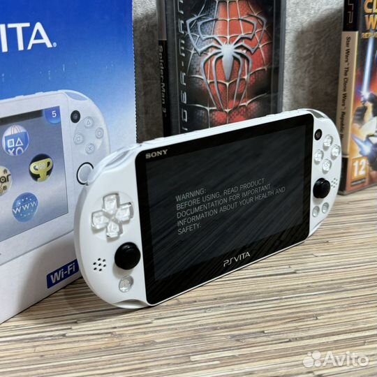 Sony PS Vita Slim Белая 128Gb + 4000Игр Прошита