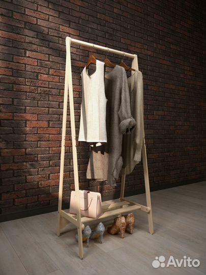 Вешалка Лофт натуральное дерево