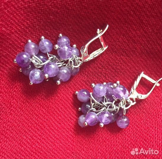 Бусы Чехословакия, серьги