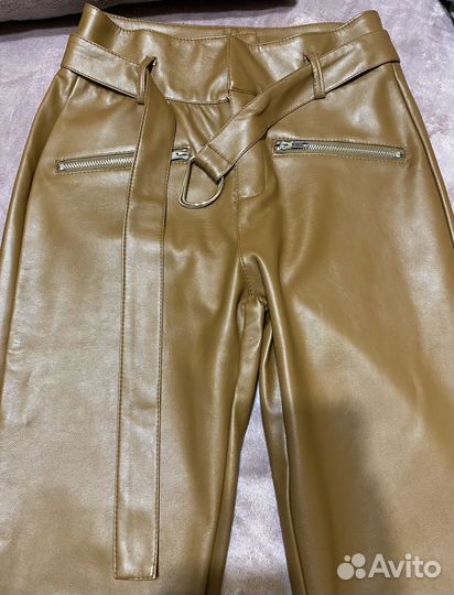 Брюки кожаные женские