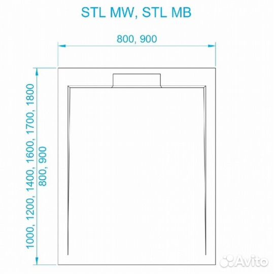 Душевой поддон RGW STL-148MB 140x80