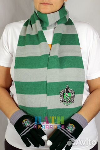 Шарф в стиле Гарри Поттер факультет Слизерин