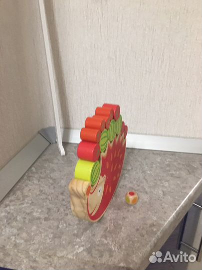 Ежик балансир деревянный