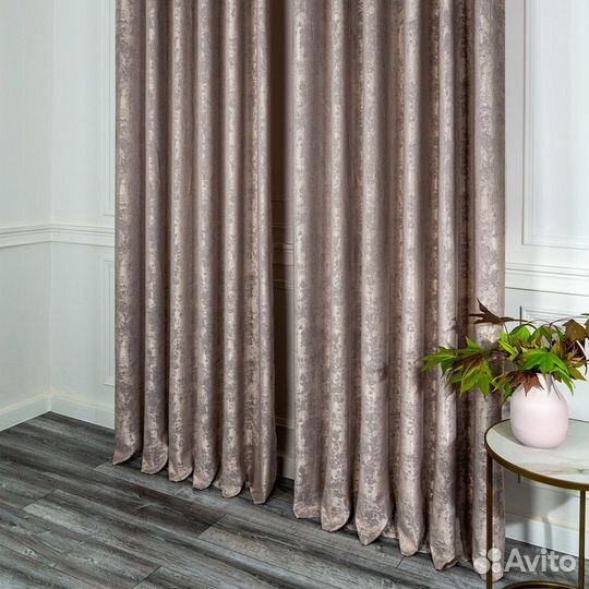 Комплект штор мрамор Зарина Кремовый