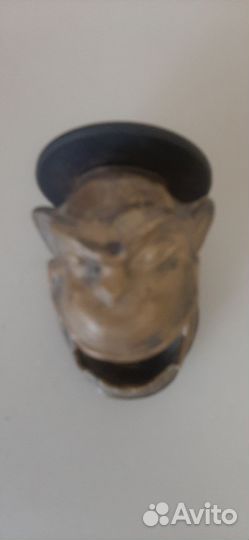 Голова обезьяны. Бронза, латунь