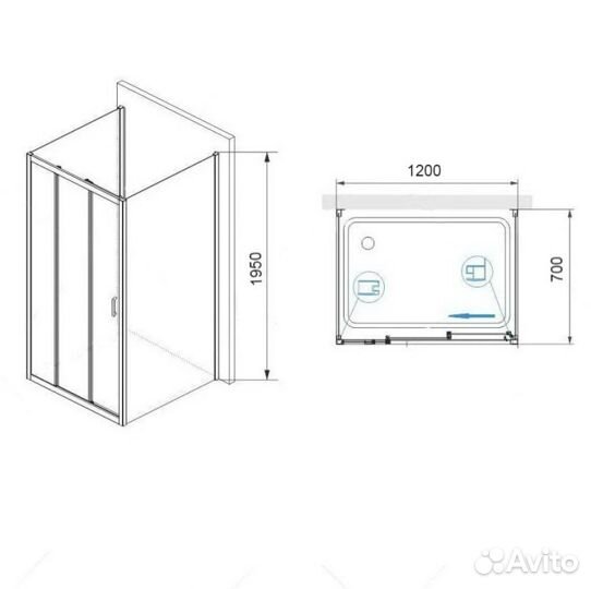 Душевой уголок RGW Passage PA-73 (PA-13+Z-050-2) 120x70