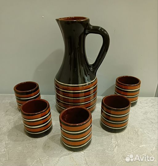 Кувшин-штоф и стопочки. Винтаж