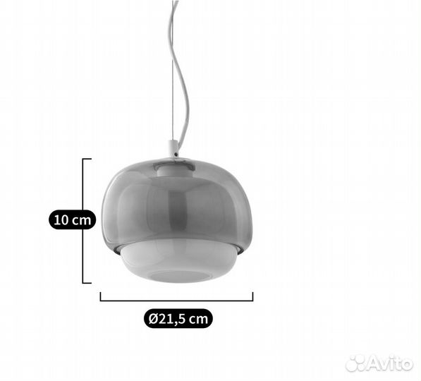 Светильник из цветного стекла, Kinoko