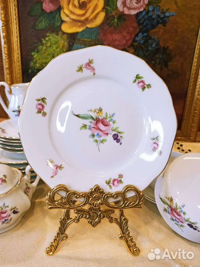 Сервиз кофейный Мейсенский букет Bohemia Чехия