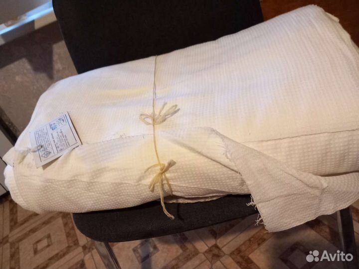 Ткань белая вафельная полотенечная 70руб м