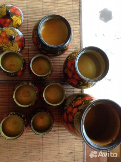 Набор хохлома, дерево