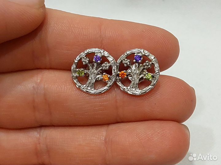 Серьги серебро 925 