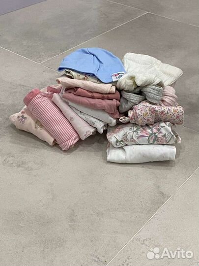 Детская одежда пакетом для девочек 6-9 мес