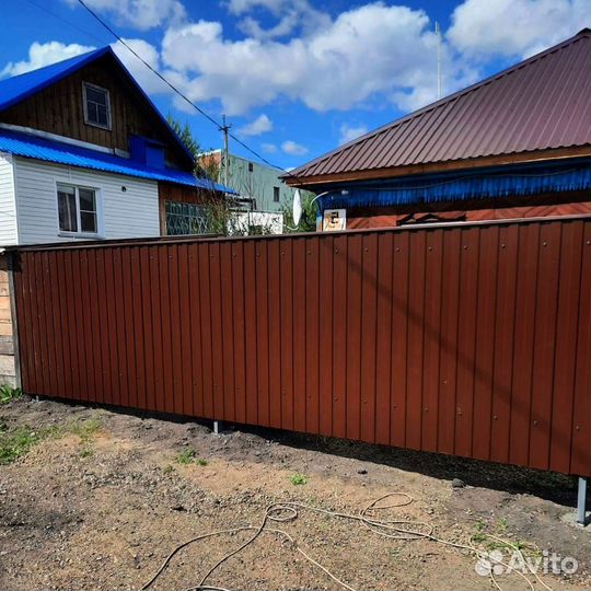 Металлический забор профлист