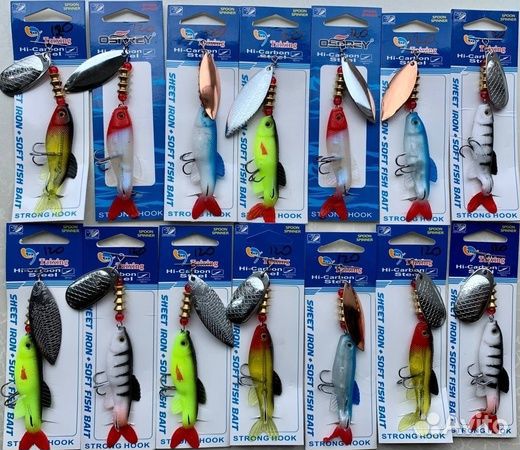 Блесна вертушка с силиконовым телом