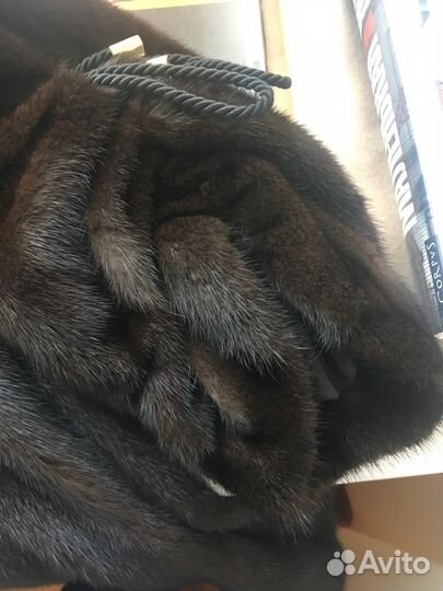 Шуба норковая с капюшоном