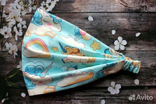 Косынка/бандана на резинке детские и взрослые