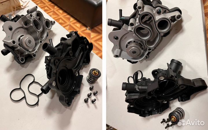 Помпа+корпус термостата Octavia-Rapid-Polo