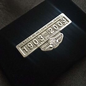 Значок Harley Davidson серебряный 100 лет новый