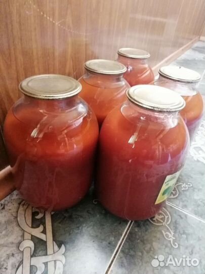 Сок томатный, домашний, без косточек