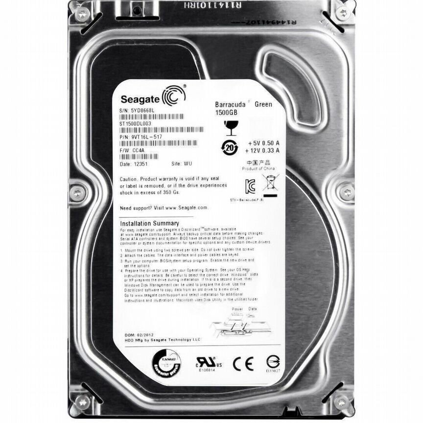 [ST1500DL003] Жесткий Диск Seagate 1,5tb Sata3 3.5 St1500dl003