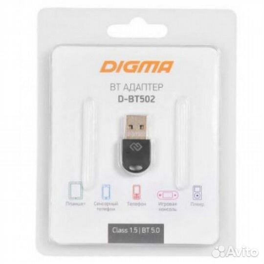 Адаптер USB Digma D-BT502 Bluetooth 5.0+EDR class