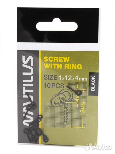 Винт для насадки Nautilus Screw with ring 1*12*4мм