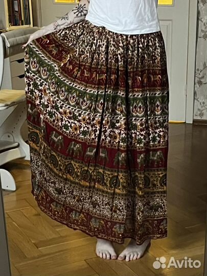 Юбка на резинке бохо хиппи