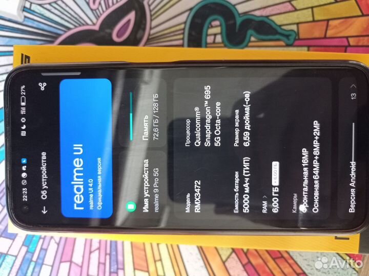 Realme 9 pro 5g 6/128