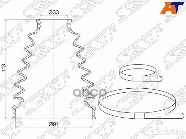 Пыльник шруса наружный toyota land cruiser prad