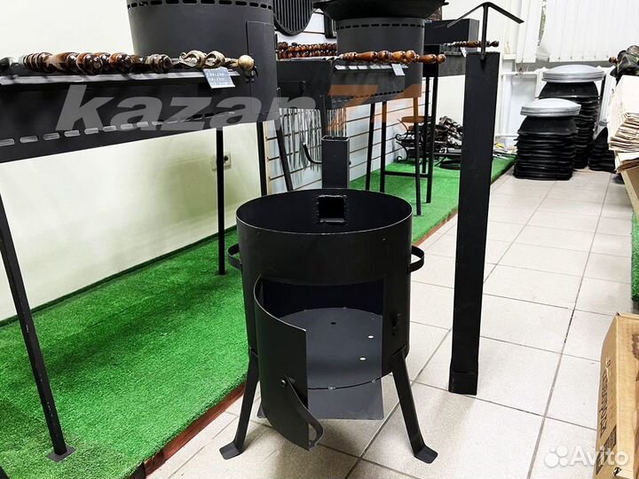 Печь под казан 12л с трубой и дверцей
