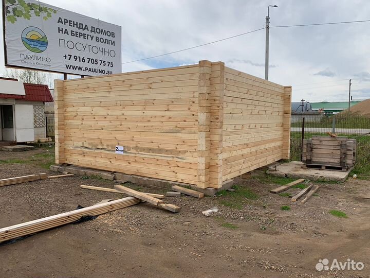 Сруб 6х6 из бруса 200х150 высота 2,6м