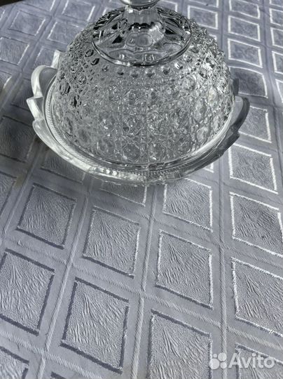 Масленка хрусталь СССР