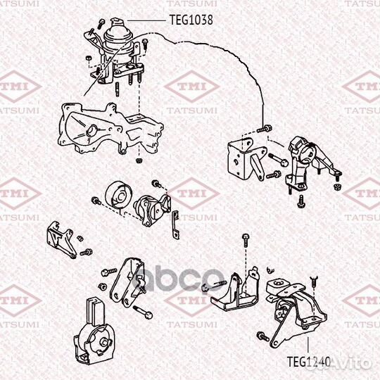 Опора двигателя;toyota Corolla/Allex/Wish