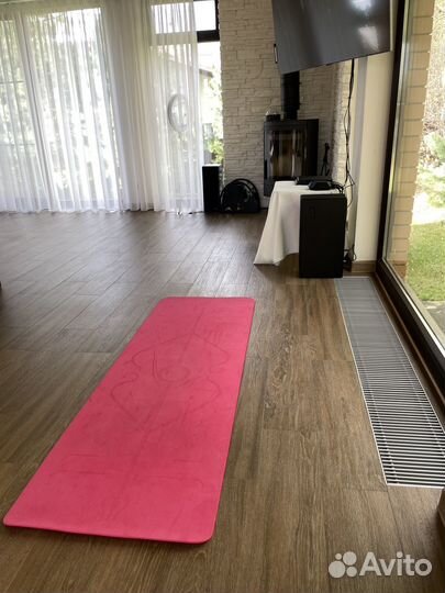 Фитнес коврик спортивный розовый