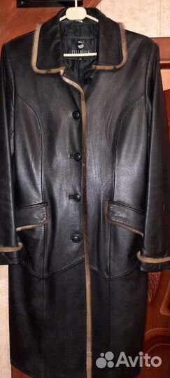Плащ кожаный