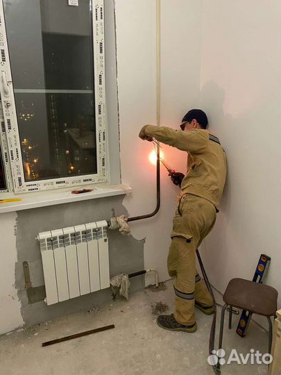 Замена радиаторов отопления Услуги Сварщика