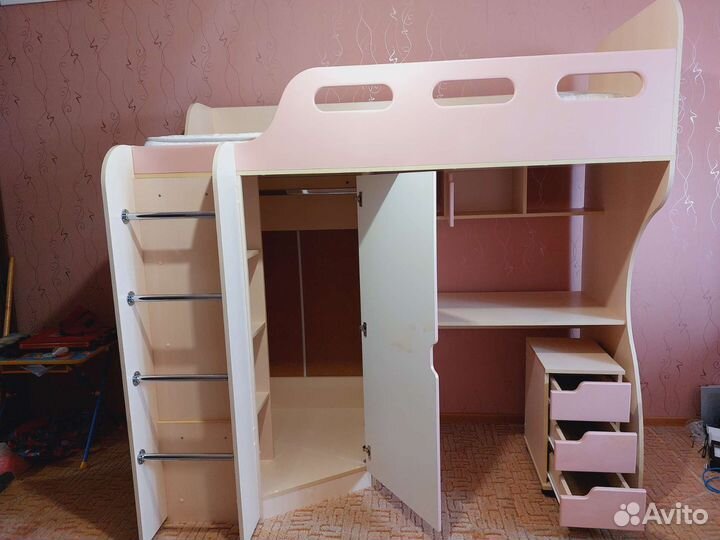 Детская кровать чердак и матрас орматек