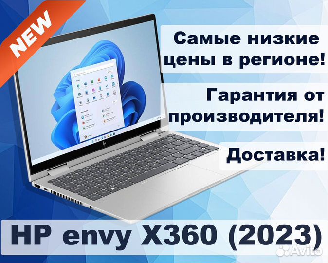 Новый ноутбук HP envy X360 14 I5 2023