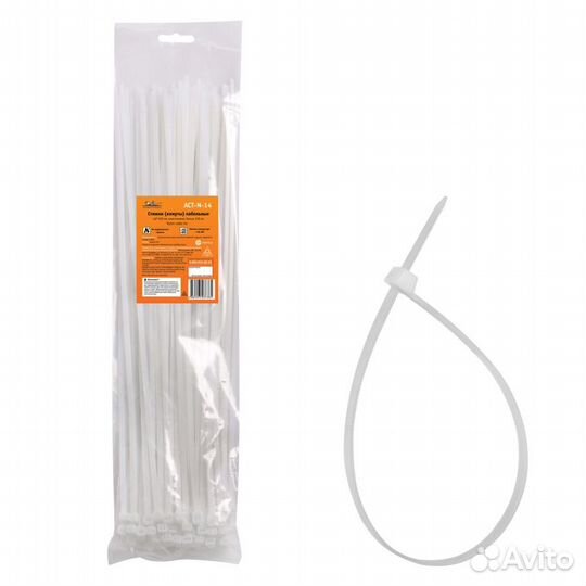 Стяжки (хомуты) кабельные 4,8*400 мм, пластиковые