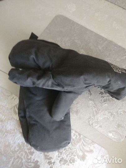 Армейские рукавицы варежки натуральный мех